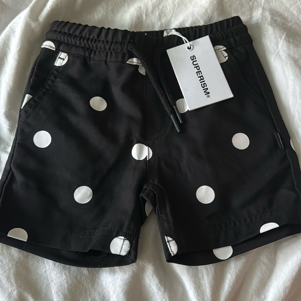 New! Superism Toddler Boys  polka dot shorts size 2
